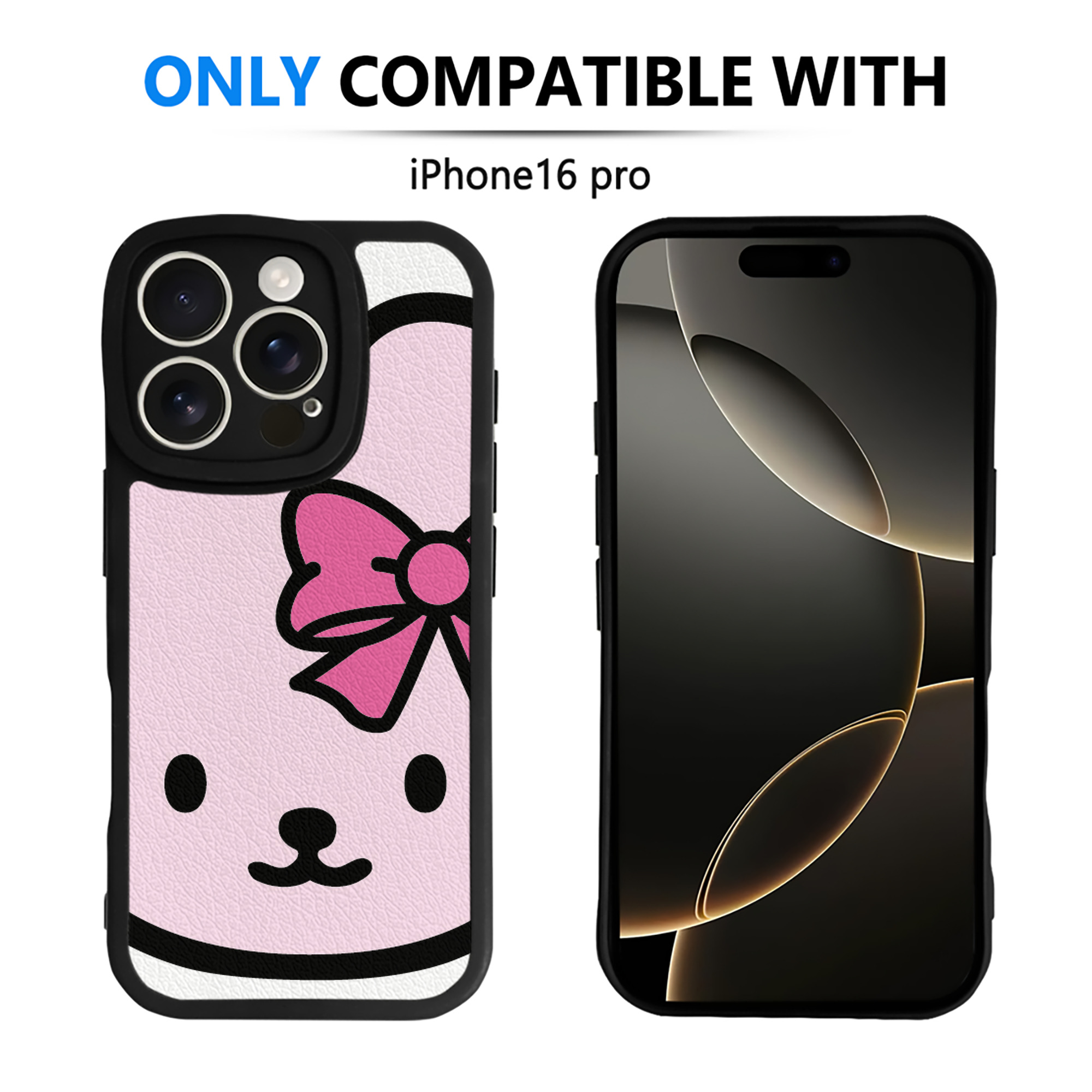 （画像用） Hello Kitty ハローキティ 【iPhone 16シリーズ対応】シリコンスマホケース（レザー調） 材質：シリコン